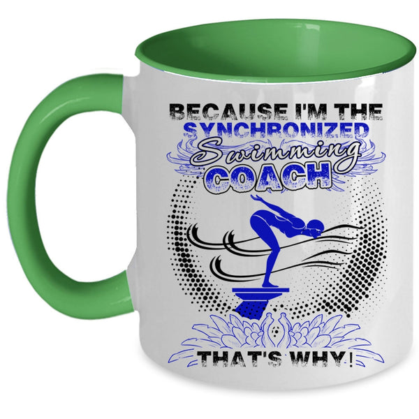 Awesome Swimming Coach Coffee Mug, I'm The Swimming Coach Accent Mug