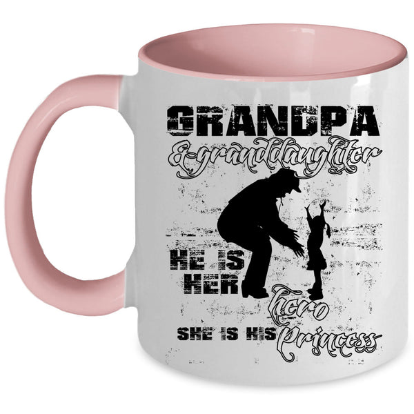 My Granddaughter Coffee Mug, Grandpa And Granddaughter Accent Mug