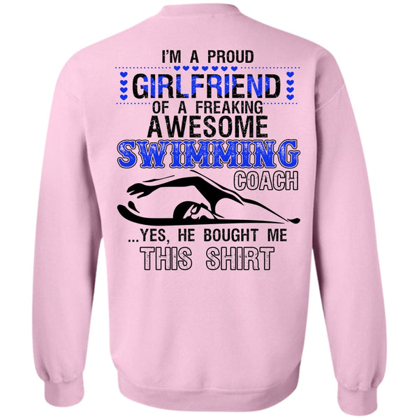 I Love Swimming T Shirt, I'm A Proud Girlfriend Sweatshirt