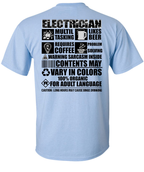 Electrician Multi-tasking T Shirt, I Love Electrician T Shirt