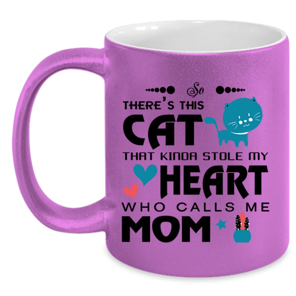Call Me Mom Coffee Mug, This Cat Kinda Stole My Heart Accent Mug