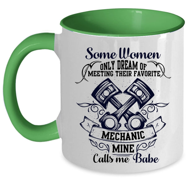 Mine Calls Me Babe Coffee Mug, Their Favorite Mechanic Accent Mug
