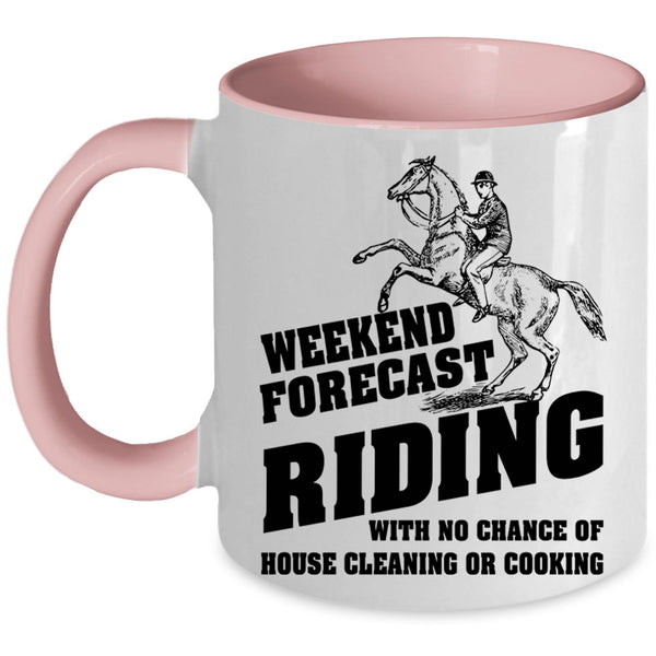 Outdoor Coffee Mug, Weekend Forecast Riding Accent Mug
