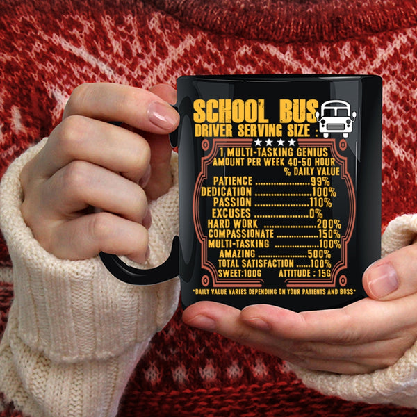 School Bus Driver Serving Size Coffee Mug, Cute School Bus Driver Coffee Cup