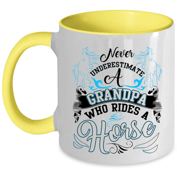 Awesome Grandpas Coffee Mug, Grandpa Rides A Horse Accent Mug