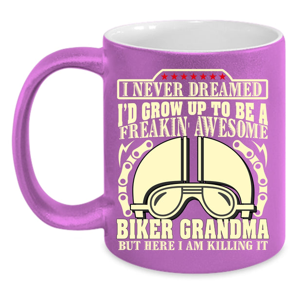 I'd Grow Up To Be A Biker Grandma Coffee Mug, Awesome Grandma Coffee Cup