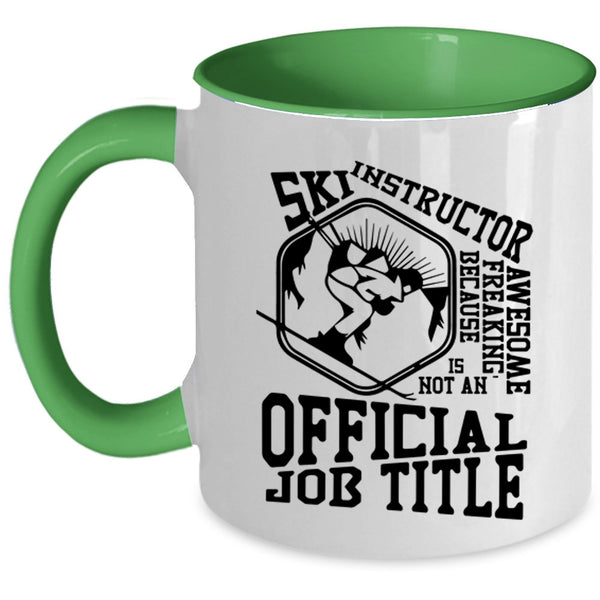 Cute Ski Instructor Coffee Mug, Awesome Ski Instructor Accent Mug