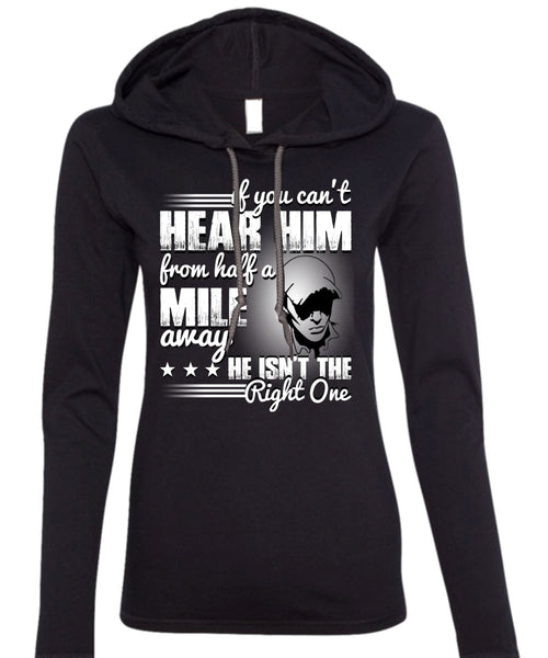 Half A Mile Away T Shirt, Being A Biker T Shirt (Anvil Ladies Ringspun Hooded)
