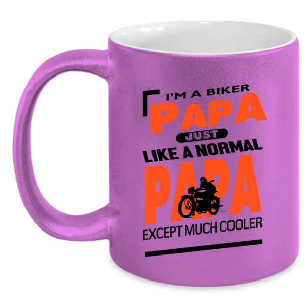 Cool Gift For Biker Papa Coffee Mug, I'm A Biker Papa Accent Mug