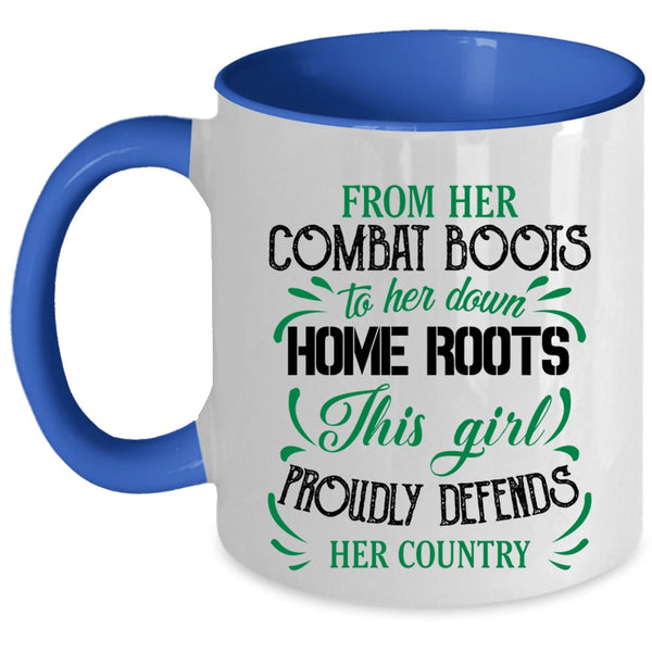 Cute Veterans Coffee Mug, This Girl Proudly Defends Her Country Accent Mug