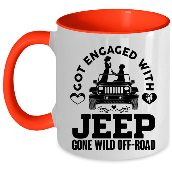 Cool Just Married Coffee Mug, Got Engaged With Jeep Accent Mug