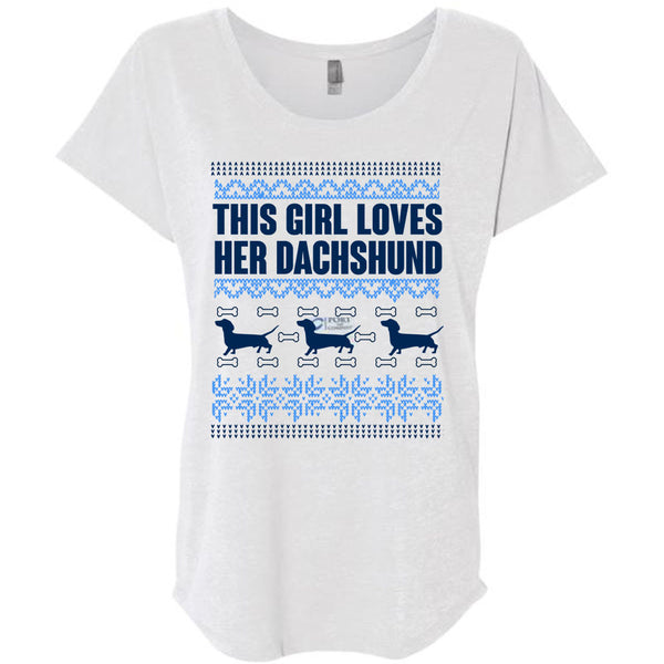 This Girl Loves Her Dachshund T Shirt, This Girl Loves Christmas T Shirt, Awesome T-Shirts