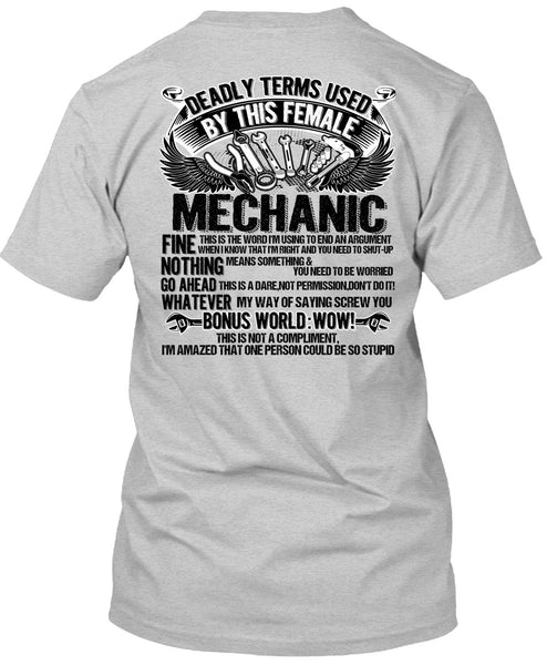 This Female Mechanic T Shirt, I Love Mechanic T Shirt