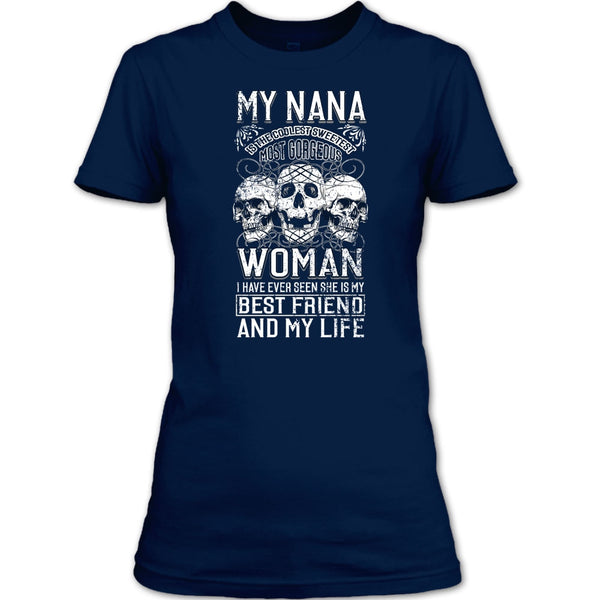 My Nana Is The Coolest Woman T Shirt, Awesome Nanny T Shirt