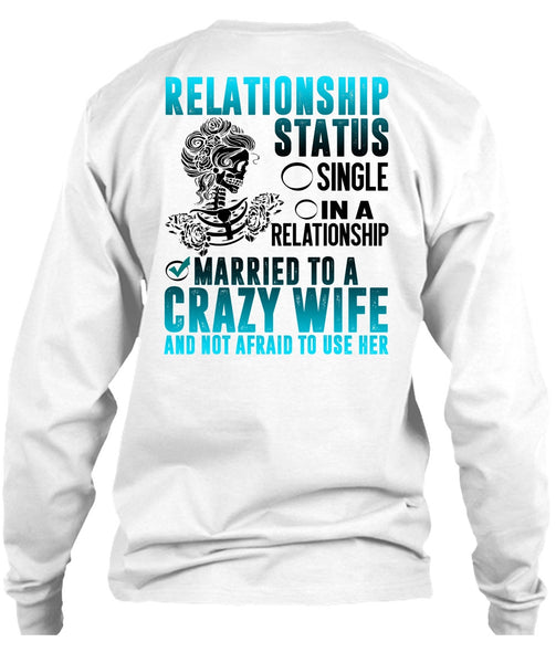 Married To A Crazy Wife T Shirt, I Love Husband T Shirt