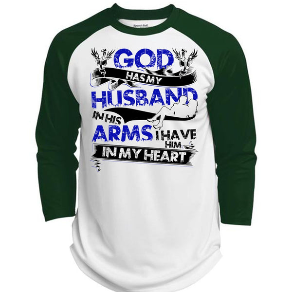 God Has My Husband T Shirt, I Love Husband T Shirt, Awesome T-Shirts  (Polyester Game Baseball Jersey)