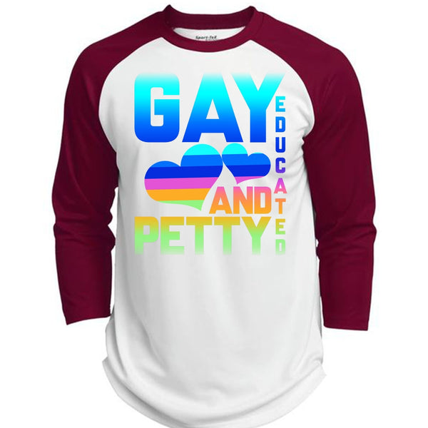 Gay Educated And Petty T Shirt, Being A Gay T Shirt, Awesome T-Shirts  (Polyester Game Baseball Jersey)