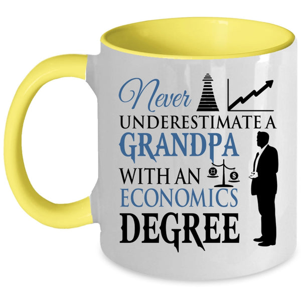 Funny Grandpa Coffee Mug, A Grandpa With An Economics Degree Accent Mug