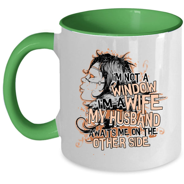 My Husband Awaits Me On The other Side Coffee Mug, I'm A Wife Accent Mug