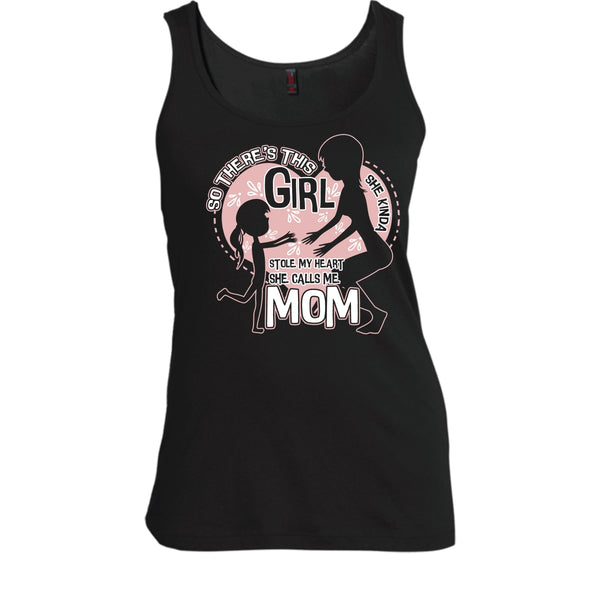 She Kinda Stole My Heart T Shirt, He Calls Me Mom Tank Top