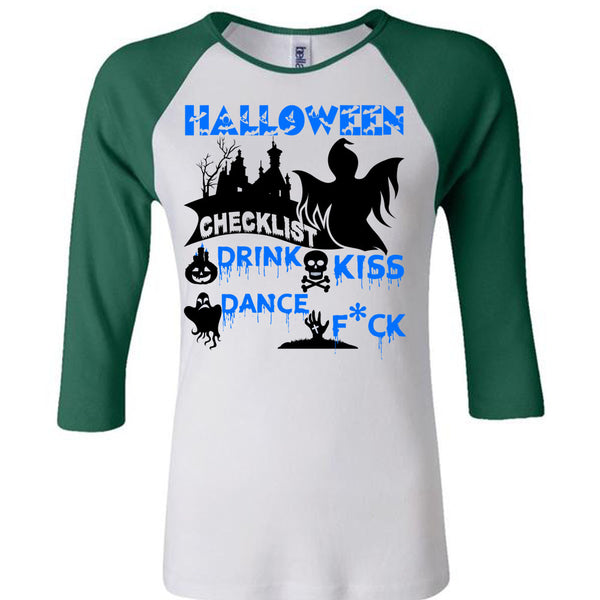 Halloween Checklist Drink Kiss Dance T Shirt, Wait For Halloween T Shirt, Awesome T-Shirts