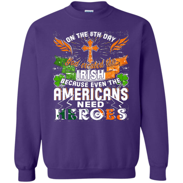 God Created The Irish T Shirt, Coolest Americans Sweatshirt