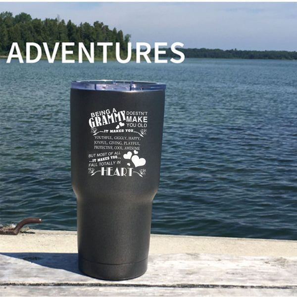 Being A Grammy Don't make You Old Tumbler 30 oz Stainless Steel, Cute Grammy Travel Mug