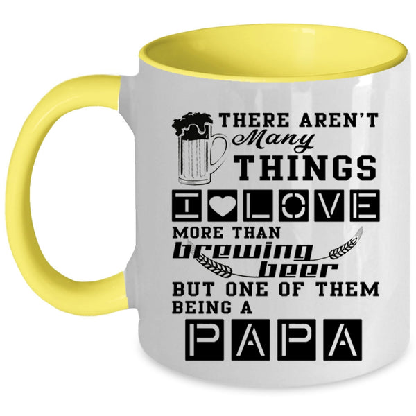 Being A Papa Coffee Mug, I Love Brewing Beer Accent Mug