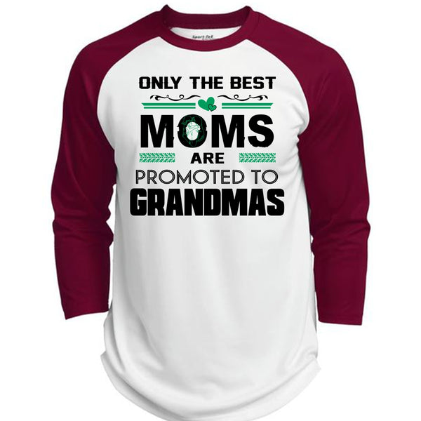 Only The Best Moms Are Promoted To Grandmas T Shirt, Mother's Day T Shirt  (Polyester Game Baseball Jersey)
