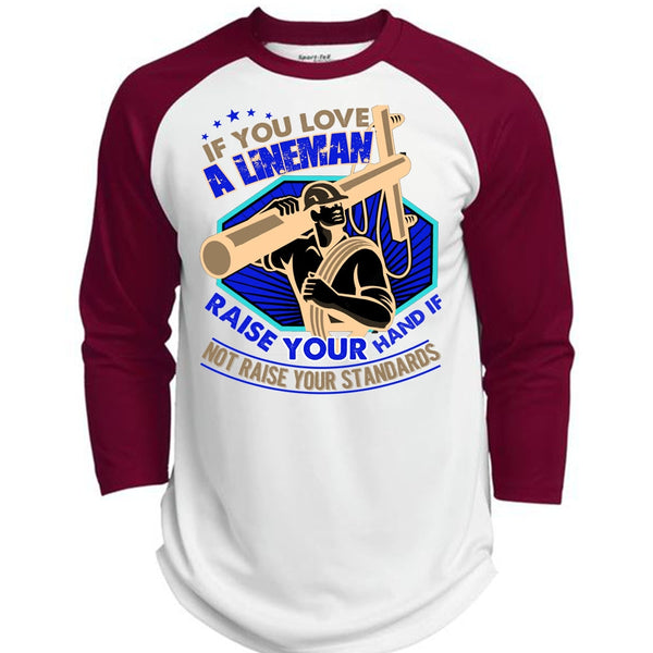 You Love A Lineman T Shirt, I Love Lineman T Shirt, Awesome T-Shirts  (Polyester Game Baseball Jersey)