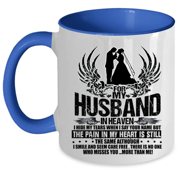 Awesome Wife Coffee Mug, For My Husband In Heaven Accent Mug