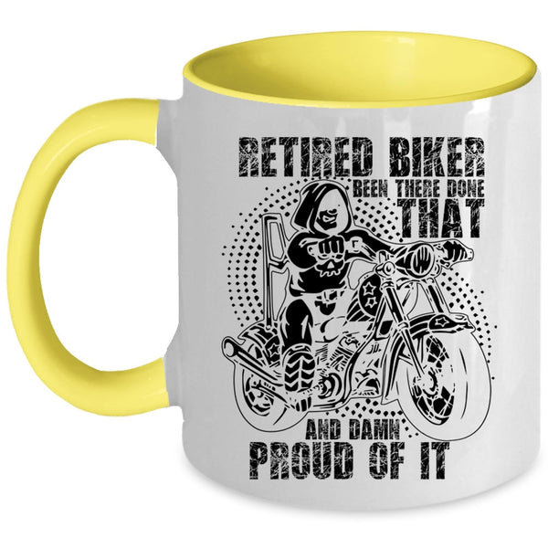 Cool Retirement Coffee Mug, Retired Biker Accent Mug