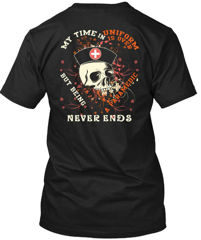 A black t-shirt with the shopify logo
