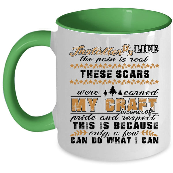 Christmas Gift For Installer Coffee Mug, Installer's Life Accent Mug