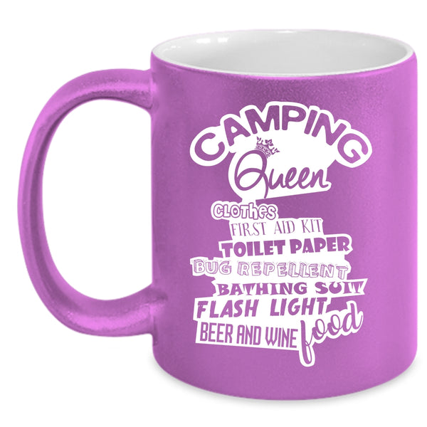 Camping Queen Coffee Mug, Beer And Wine Coffee Cup