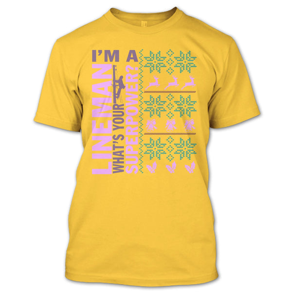 I'm A Lineman T Shirt, Lineman Merry Christmas T Shirt
