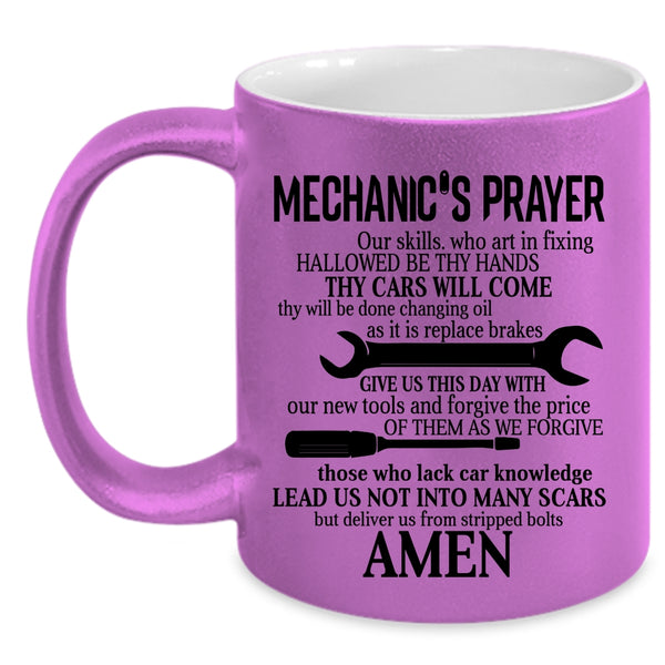 Cool Gift For Mechanics Coffee Mug, Mechanic's Prayer Accent Mug