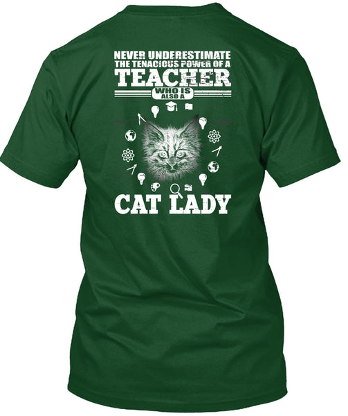 Power Of A Teacher T Shirt, Cat Lady T Shirt