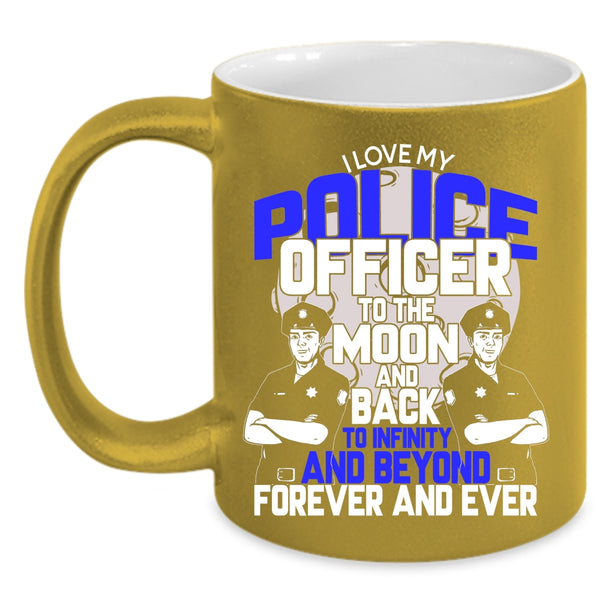 I Love My Police Officer Coffee Mug, Cute Police Officer's Girlfriend Coffee Cup