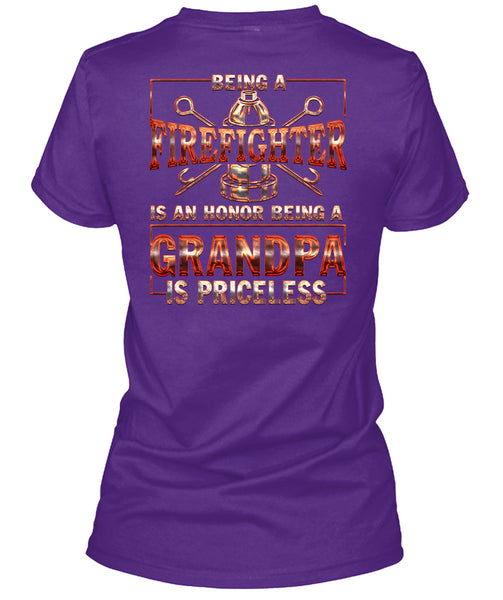 Being A Firefighter T Shirt, Grandpa Is Priceless T Shirt