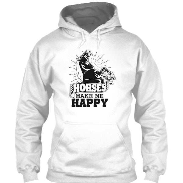 Horses Make Me Happy T Shirt, Coolest Equestrian T Shirt