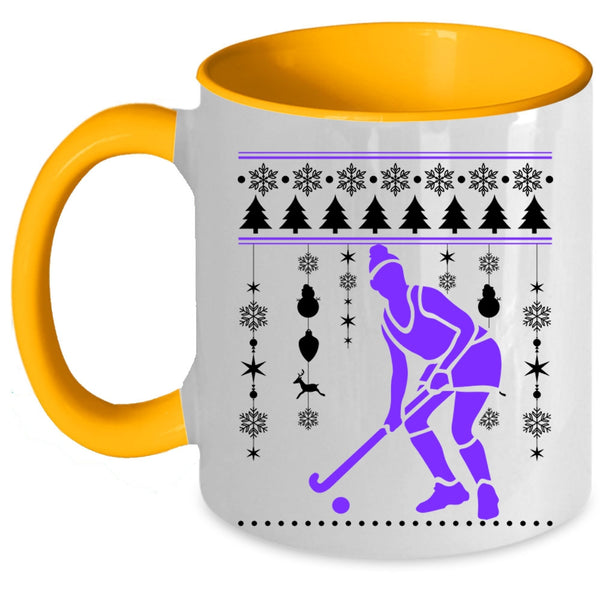 Merry Little Christmas Coffee Mug, I Love Hockey Accent Mug
