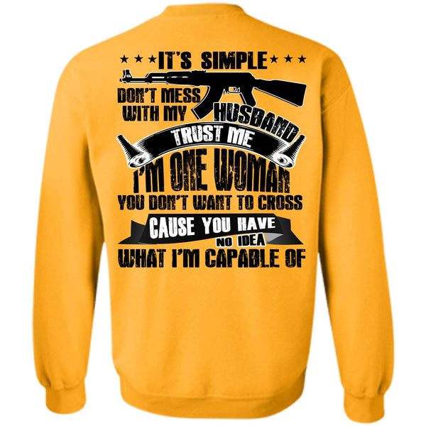 I Love Husband T Shirt, Don't Mess With My Husband Sweatshirt