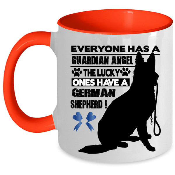 The Lucky Ones Have A German Shepherd Coffee Mug, Guardian Angel Accent Mug