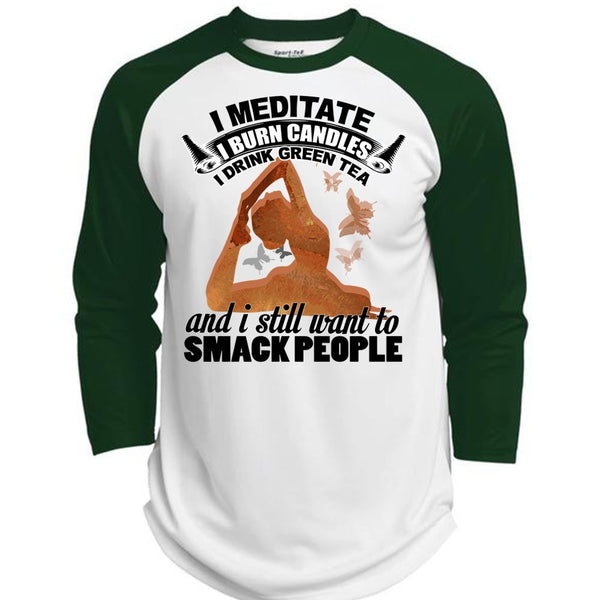 I Meditate T Shirt, I Love Yoga T Shirt, Awesome T-Shirts  (Polyester Game Baseball Jersey)
