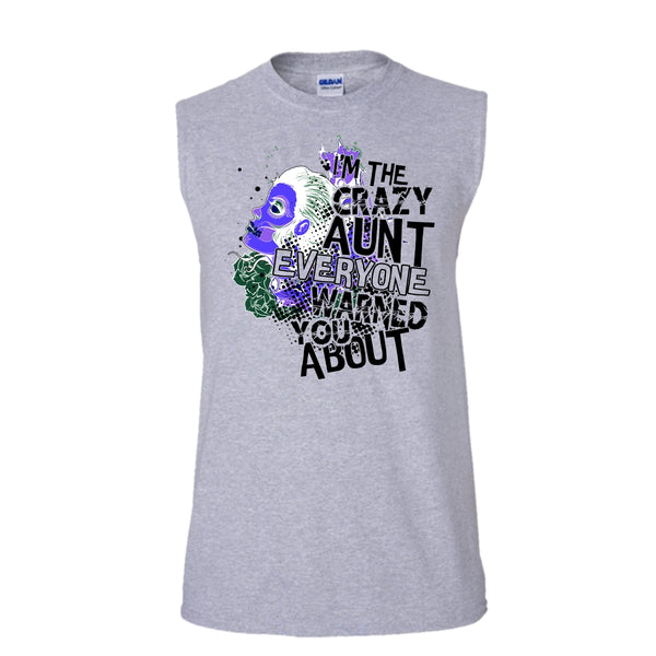I'm The Crazy Aunt T Shirt, Coolest Aunt Tank Top (Men's Cotton Sleeveless)