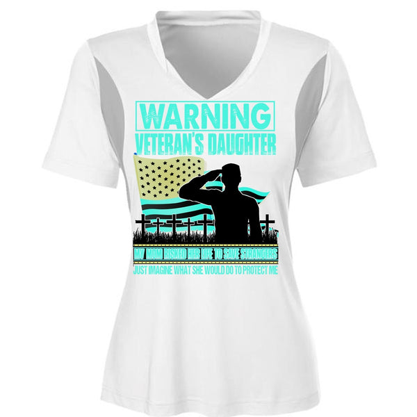 Warning Veteran's Daughter T Shirt, I Love Veteran T Shirt, Awesome T-Shirts