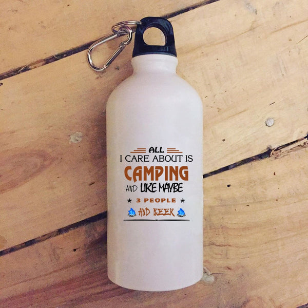 All I Care About Is Camping 20 oz Stainless Steel Bottle,Camping And Beer Outdoor Sports Water Bottle