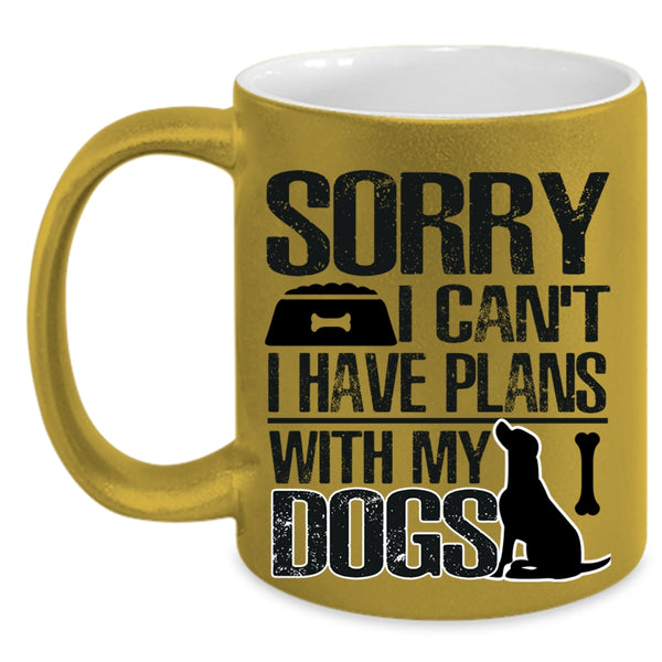 Awesome Dogs Coffee Mug, I Have Plans With My Dogs Accent Mug