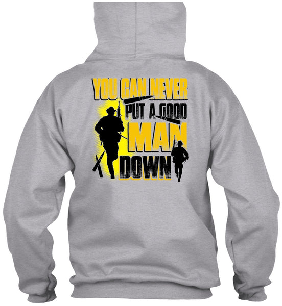 You Can Never Put A Good Man Down T Shirt, I Love Veteran T Shirt